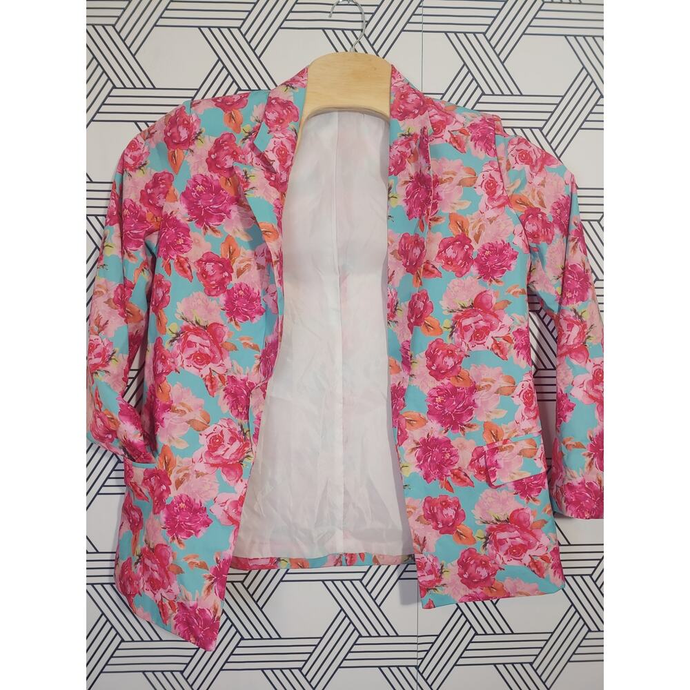 Staccato Floral Blazer – Women’s S | Vintage Boutique Feminine Core Preppy - Picture 2 of 6